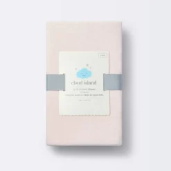 Polyester Rayon Fitted Crib Sheet - Light Pink - Cloud Island™ -My baby GUEST 81e2b0d1 5076 4cf0 bc63 3e8947fc552c