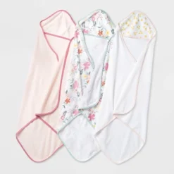 Baby Girls' 3pk Floral Meadow Hooded Towel - Cloud Island™ -My baby GUEST 8cd13f38 d391 49f3 a5cb 062e8a119962
