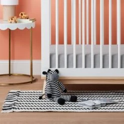 Fitted Crib Sheet Solid - Cloud Island™ Dark Gray