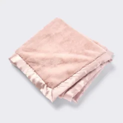 Solid Satin Edge Plush Baby Blanket - Pink - Cloud Island™ -My baby GUEST 8d6876e5 8a4a 47c8 8ad4 3ddba2d9f072