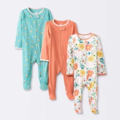 Baby Girls' 3pk Tight Fit Zip-Up Sleep N' Play - Cloud Island™ -My baby GUEST 8e1a68bb f8ca 4f42 8db5 f3be79f33ab5