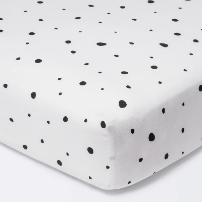 Fitted Crib Sheet Scatter Dot - Cloud Island™ - Black/Cream 7 Fitted Crib Sheet Scatter Dot - Cloud Island™ - Black/Cream - Image 5