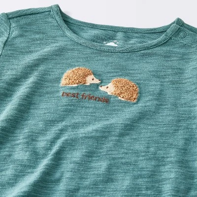 Baby Boys' 2pc Hedgehog Graphic Jogger Pants Set - Cloud Island™ Teal 4 Baby Boys' 2pc Hedgehog Graphic Jogger Pants Set - Cloud Island™ Teal - Image 2