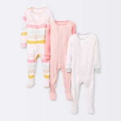 Baby Girls' 3pk Tight Fit Zip-Up Sleep N' Play - Cloud Island™ -My baby GUEST 94b647b5 692f 4f50 8755 4b10b31fbc94 1