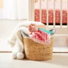 Braided Water Hyacinth Tapered Floor Basket With Coiled Rope Handles - Gray - Cloud Island™ -My baby GUEST 98a0ab3b 1ffd 4810 9135 de3e034bf396
