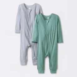 Baby Boys' 2pk Premium Romper - Cloud Island™ Green -My baby GUEST 99394d4b a20b 4725 a38e 09108bbd052a