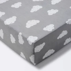 Crib Fitted Sheet Clouds - Cloud Island™ Gray -My baby GUEST 9c26dfc1 2a52 45f2 8559 0a1019e94e4e