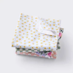 Flannel Baby Blankets - Painterly Floral - 4pk - Cloud Island™ -My baby GUEST 9f34e094 172f 4d39 9110 1c48fd66a3ad