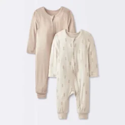 Baby 2pk Leaf So Very Soft Modal Blend Romper - Cloud Island™ Cream -My baby GUEST a08f6fd2 2556 498a a9b1 3c3c70f9ca4a