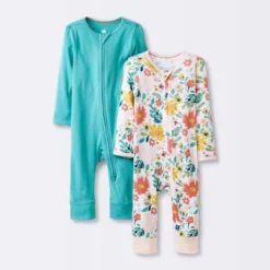 Baby Girls' 2pk Zip Romper - Cloud Island™ -My baby GUEST a391e3e8 dab7 4876 a0c9 40c77d7834d2
