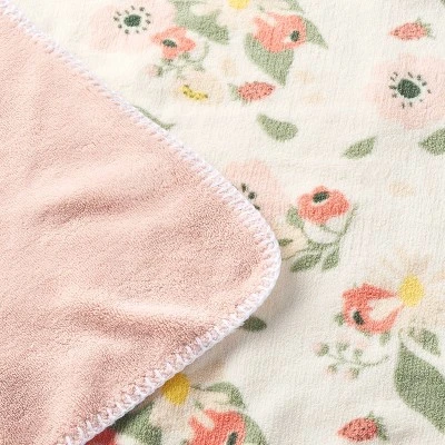 Plush Baby Blanket - Floral - Cloud Island™ 3 Plush Baby Blanket - Floral - Cloud Island™