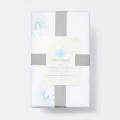 Fitted Jersey Crib Sheet Love To Dream - Rainbows/White - 2pk - Cloud Island™ -My baby GUEST ad54df26 b06f 422d bd80 725c7fd189f1