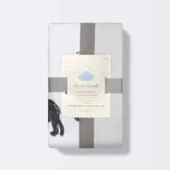 Fitted Jersey Crib Sheet 2pk - Cloud Island™ Two By Two Animals And Solid Gray -My baby GUEST b2a3f054 da55 4266 838a 1628aecc45ef