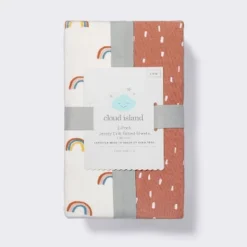 Fitted Jersey Crib Sheet - Rainbows - 2pk - Cloud Island™ 8 Fitted Jersey Crib Sheet - Rainbows - 2pk - Cloud Island™ -My baby GUEST b3c8dbcb b71c 4d32 a32a b045ed00d077