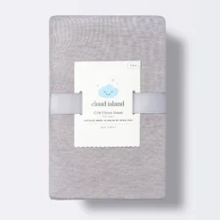 Polyester Rayon Fitted Crib Sheet - Solid Gray - Cloud Island™ -My baby GUEST b5cc95ad 4e8b 4b2e 84c0 7c6333c470a8