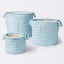 Quilted Fabric Small Round Storage Basket - Blue - Cloud Island™ -My baby GUEST b5ea39f4 c0fb 41bd b243 b44948b1ddaf 2