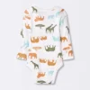 Baby 4pk Safari Animals Long Sleeve Bodysuit - Cloud Island™ -My baby GUEST b9269db2 4c25 4a66 9026 cb844c424f74
