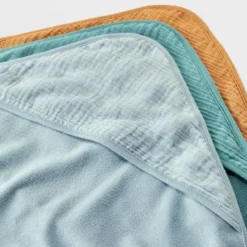 Baby 3pk Muslin Hooded Towel - Cloud Island™
