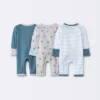 Baby Boys' 3pk Basic Romper - Cloud Island™ Sky Blue Preemie -My baby GUEST be6b81e4 8831 48b1 ae74 fdc0d1d8070b