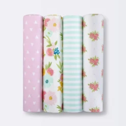 Flannel Baby Blankets Floral Fields 4pk - Cloud Island™ -My baby GUEST bea48922 f11a 41ab a5c9 ccbf1674a426