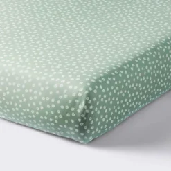 Cotton Fitted Crib Sheet - Daisies Green - Cloud Island™ -My baby GUEST bfab0613 878e 48b6 847d 47c25ef9e680
