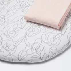 Jersey Bassinet Sheet 2pk - Cloud Island™ Floral And Solid Light Pink -My baby GUEST c446510e 73ea 46f1 b42d 8934c0faa2c1