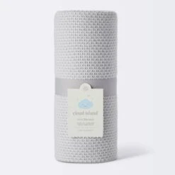 Seed Stitch Sweater Knit Baby Blanket - Gray - Cloud Island™ -My baby GUEST c46d3a9f a0d1 49c9 b801 2273bc1e5d10