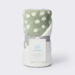 Plush Baby Blanket - Green Floral - Cloud Island™ -My baby GUEST cbaceb43 112c 4c42 9e2f ca76f1af1601