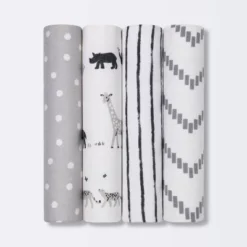 Flannel Baby Blanket - Cloud Island™ Two By Two Animals - 4pk -My baby GUEST ccb99256 6a6e 4e50 b6fe 12dd9807c895