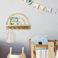Rainbow Wooden Shelf Natural Wood - Cloud Island™ 9 Rainbow Wooden Shelf Natural Wood - Cloud Island™ -My baby GUEST ce5fda32 94f1 45e6 8905 d07e7f86a7a3
