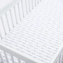 Fitted Crib Sheet I Love You - Cloud Island™ White/Gray -My baby GUEST db3515ee f6d3 4511 964b 5571ef9b8df6