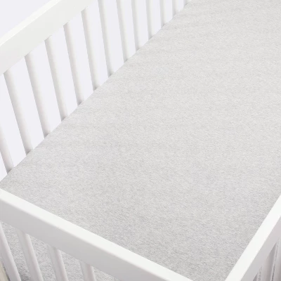 Fitted Jersey Crib Sheet Knit Heather Gray - Cloud Island™ Gray 4 Fitted Jersey Crib Sheet Knit Heather Gray - Cloud Island™ Gray - Image 2
