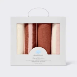 Flannel Baby Blankets - Warm Metallic - 4pk - Cloud Island™ -My baby GUEST dea0672e a406 47d1 a047 2dc8467d77e5