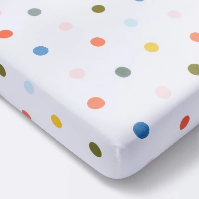 Cotton Fitted Crib Sheet - Multidot - Cloud Island™ 6 Cotton Fitted Crib Sheet - Multidot - Cloud Island™ - Image 4