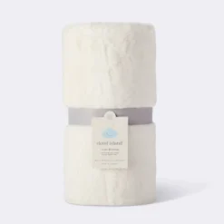 Solid Satin Edge Plush Baby Blanket - Cream - Cloud Island™ -My baby GUEST ec5bcda4 6a85 4a66 bcc9 b045271c23d4