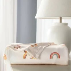 Polyester Rayon Jersey Swaddle - Cloud Island™ Rainbows