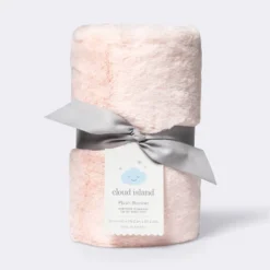 Solid Satin Edge Plush Blanket - Cloud Island™ Pink -My baby GUEST f12ad3df 7d70 4168 9c35 37ff926dab47