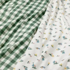 Fitted Jersey Crib Sheet -Floral Gingham Green - 2pk - Cloud Island™ -My baby GUEST f1d70295 d746 47c5 b860 1643b830b2d7