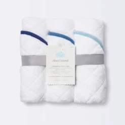 Changing Pad Liner White With Blue Edge - Cloud Island™ 3pk -My baby GUEST f7a275d1 4928 4987 b2b5 bf1f4ebc764b